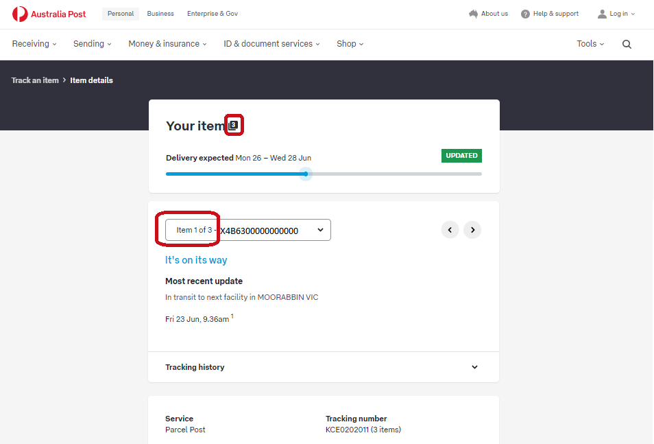 Tracking multiple parcels 1.png